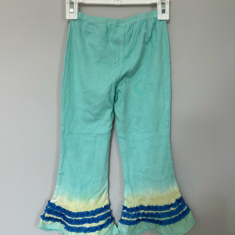 Toddler long sleeve shirt and ruffle pants matching set tie dye size 3T - Picture 3 of 11